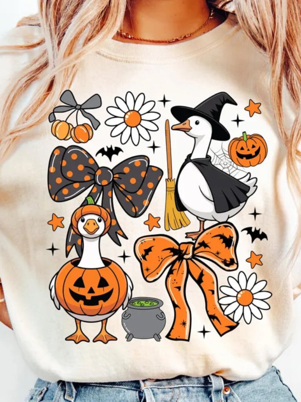 Floral Pumpkin Halloween Shirt, Cute Halloween Tee